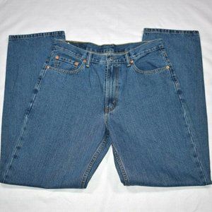 LEVI'S STRAUSS Original Riveted 550 Blue Denim Fly Zip Jeans W34 L34